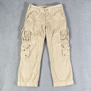 Vintage Lauren Jeans Company Cargo Pants Womens 4 (30x25) Beige Ralph Lauren Y2K